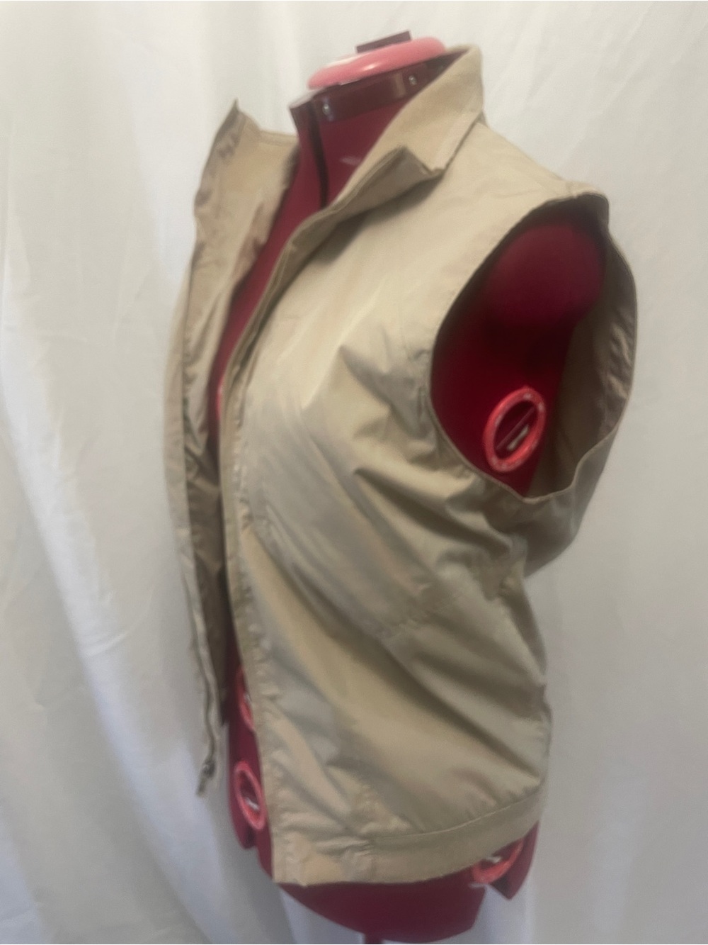 Izod Khaki Sleeveless Zip golf Vest for Women